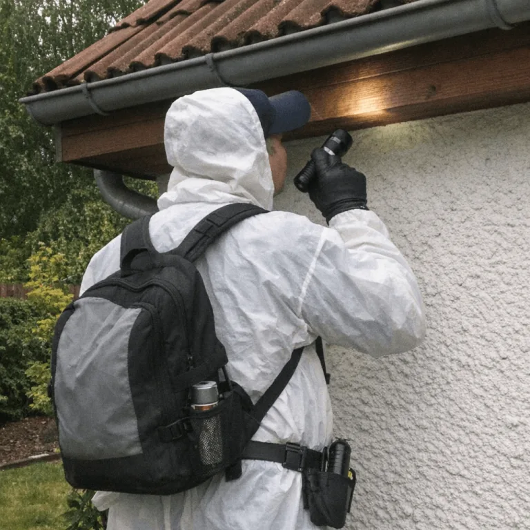 Fachgerechte Wespenbekämpfung am Haus durch einen Spezialisten